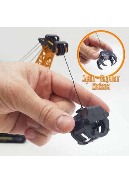 Oyuncak Vinç -Büyük Boy , Sarılır Makaralı Ipli , Oyuncak Iş Makinesi Paletli 33 cm fiyatları