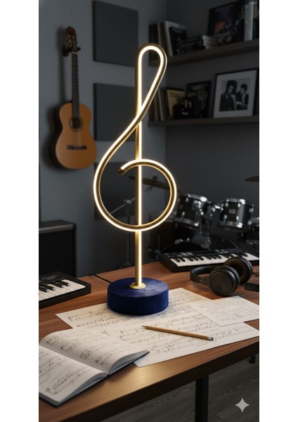 Sol Anahtarı Dekoratif Masa Lambası Siyah 3000K