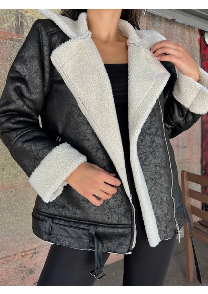 Chanel Deri Süet Kraşlı Içi Peluşlu Kaplama Kaban modelleri