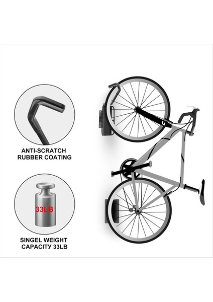 1 Paket Döner Bisiklet Duvara Monte Bisiklet Rafı (Yurt Dışından) fiyatları