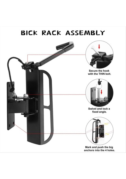 1 Paket Döner Bisiklet Duvara Monte Bisiklet Rafı (Yurt Dışından) indirimleri