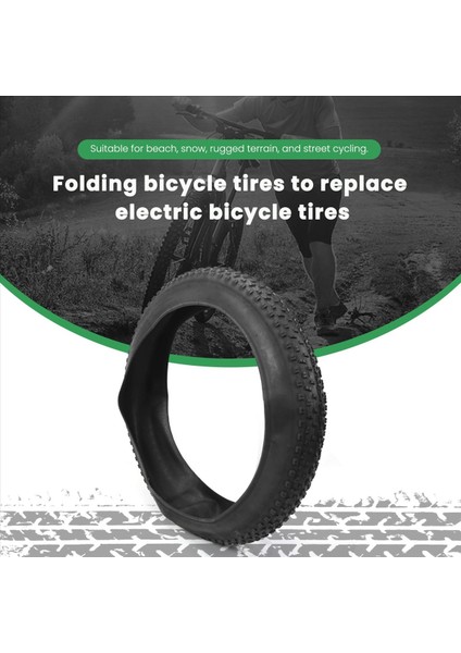 Bisiklet Lastiği, Katlanabilir Yedek Elektrikli Bisiklet Lastikleri, 26X4.0 Inç (Yurt Dışından) fırsatları