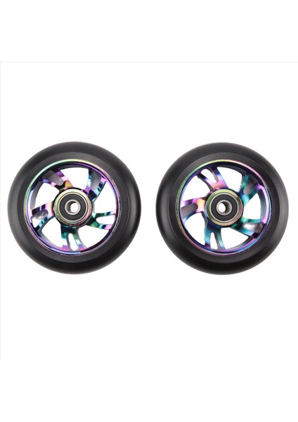 2 Adet 100MM Scooter Yedek Tekerlekleri Rulmanlı Akrobasi Scooter'ı (Yurt Dışından)
