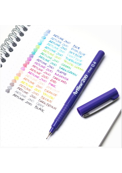 200 Fine 0.4 Fineliner Keçeli Kalem Royal Mavi fiyatları