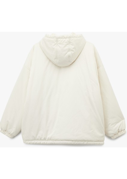 Fermuarlı Uzun Kollu Su Itici Kapüşonlu Anorak Şişme Spor Mont fırsatları