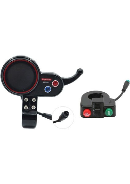 Nj-Aoxıong AX-HB02 Elektrikli Scooter Gösterge Paneli Ölçer + Anahtar Düğmesi (Yurt Dışından)