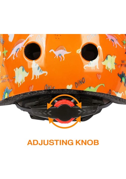 Sevimli Çocuk Bisiklet Kaskı Erkek Kız Kaskları Turuncu Dinozor Dünyası (Yurt Dışından) fiyatları