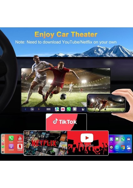 Jaguar Carplay - Smartbox - Youtube - Netflix & Kablosuz Carplay - Android 4-64 (Carplay Uyumlu)