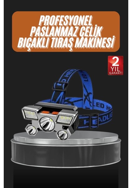 El Feneri Süper Kafa Lambası 4 Modlu 5 LED Kafa Feneri