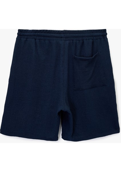 Rahat Kalıp Pamuk Viskon Karışımlı Bermuda Beli Bağcıklı Spor Şort fiyatları