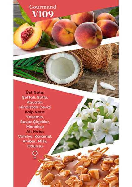 V109 Kadın Parfüm Mist Şeftali ve Vanilya Notalarıyla 200 ml modelleri