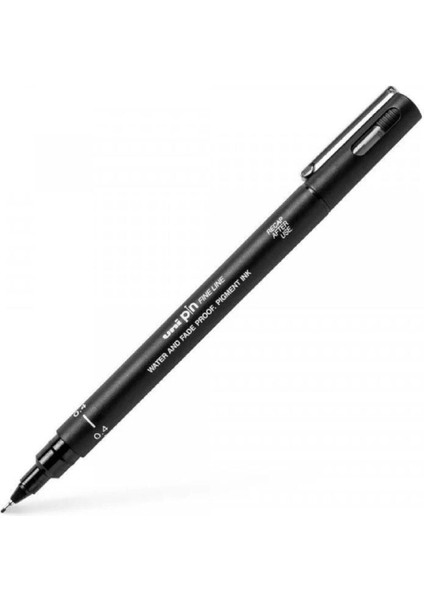 Pin 0.4 Fine Line Akrilik Uçlu Teknik Çizim Kalemi Siyah