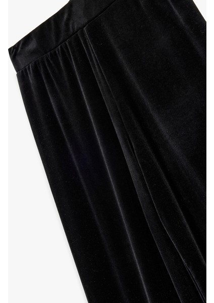 Düz Geniş Paça Kadife Palazzo Pantolon modelleri