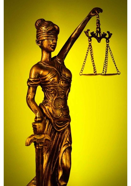 Adalet Tanrıçası Themis Battal Boy Gold Altın Dekoratif Heykel Biblo fırsatları