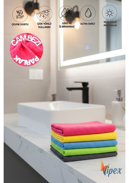 5 Adet 40X40 Universal 320 Doku Parlak Cam Bezi