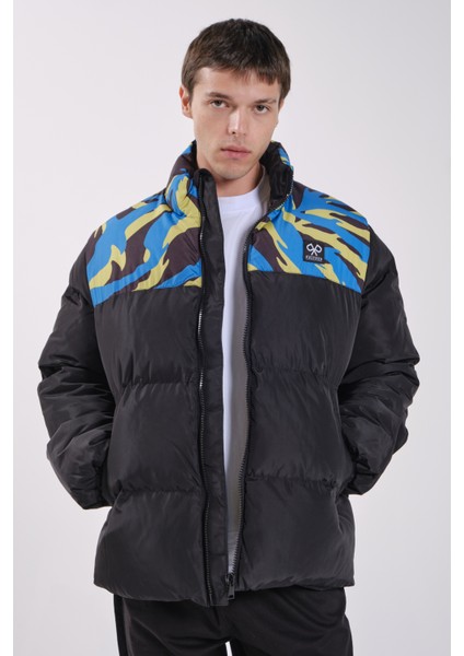 Siyah Desenli Şişme Puffer Mont fiyatları