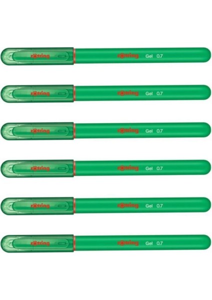 Jel Mürekkepli Tükenmez Kalem Yeşil 6'lı