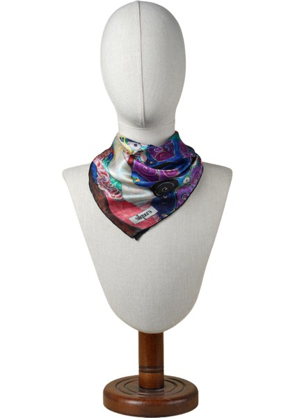 %100 Ipek Bandana Fular-Gustav Klimt fiyatları