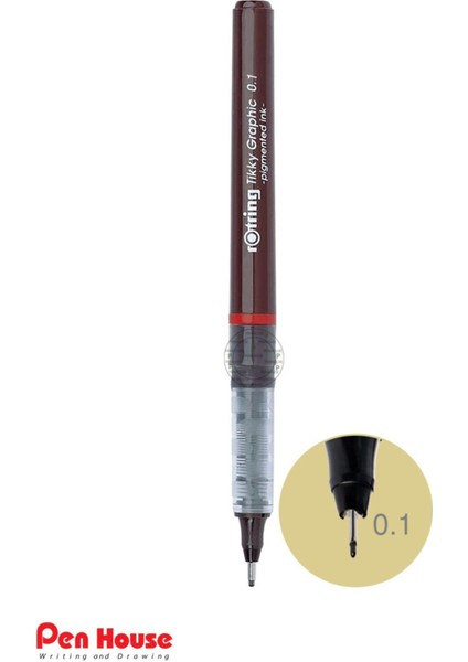 Tikky Graphic Keçe Uçlu Teknik Çizim Kalemi, 0,1 Mm, Siyah Mürekkep, Kahverengi fırsatları