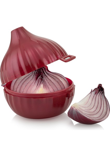 Soğan Saklama Kabı Qlux L-00397 Soğan Şeklinde Saklama Kabı Bpa İçermez