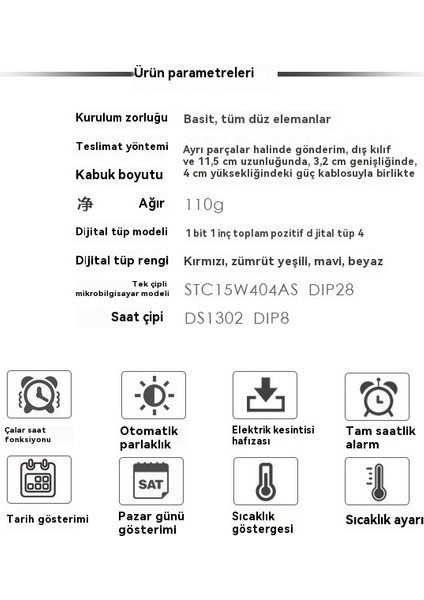 Dijital Saat Leddıy Parçaları Saat (Yurt Dışından) fırsatları