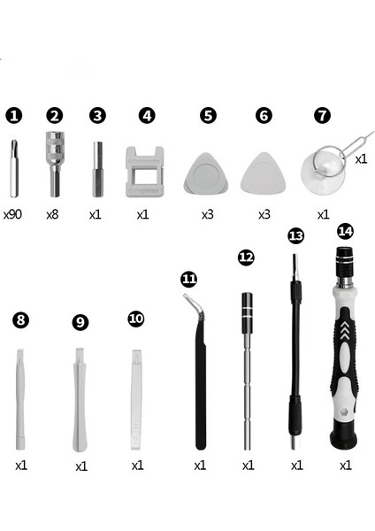 Tornavida Seti Donanım Araçları Kombinasyonu Cep Telefonu Sökme Araçları (Yurt Dışından) fiyatları