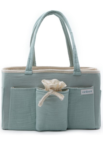 Çok Gözlü Fonksiyonel Müslin Anne Organizer Bebek Bakım Çantası