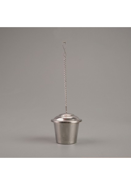 Kapaklı Bitki Çayı Süzgeci - Gri