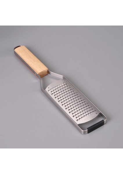 Ahşap Saplı Yuvarlak Bıçaklı El Rendesi - Açık Kahverengi / Gri