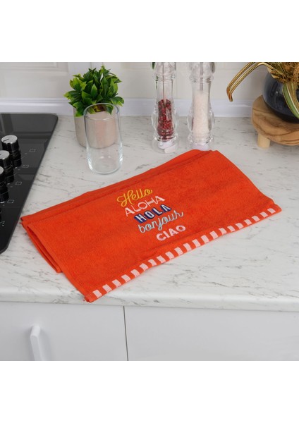 Soft Hola Mutfak Havlusu - Turuncu - 40X66 cm