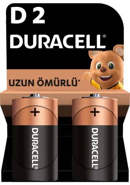 Alkalin D Pil, 1,5V (LR20 / MN1300), 2 Li Paket 2 Adet
