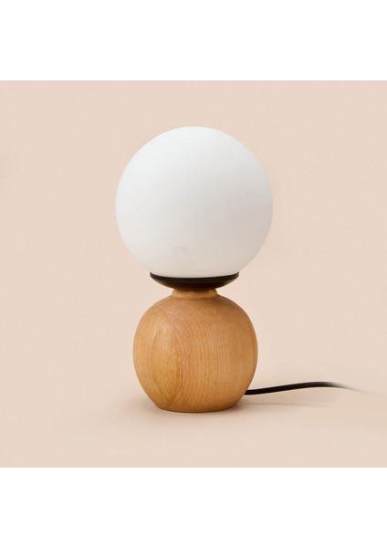 Lighting Opal Cam Top Abajur - Natürel / Beyaz - 26X15X15 cm fiyatları