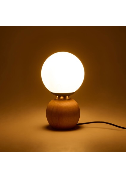 Lighting Opal Cam Top Abajur - Natürel / Beyaz - 26X15X15 cm modelleri