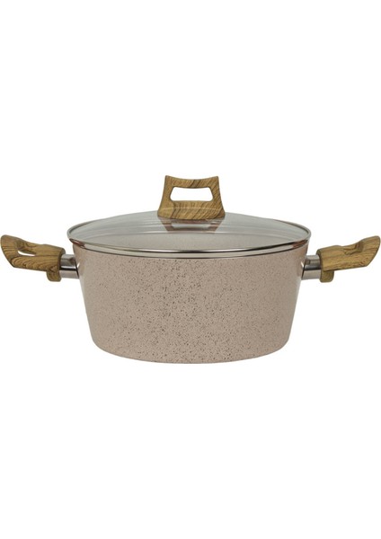 Sahra Granit Görünümlü Tencere 22 cm 2 Adet