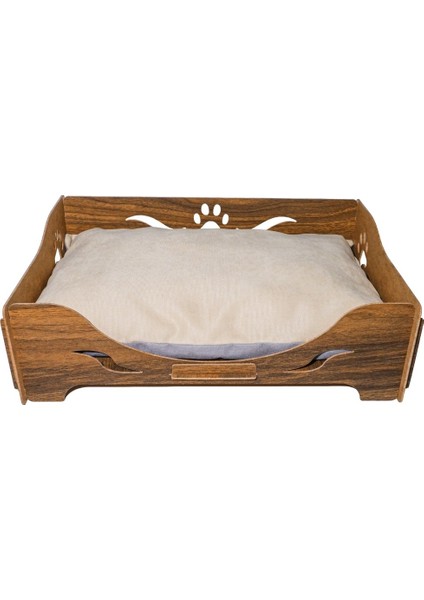Ahşap Kedi Yatağı 35-45-6cm