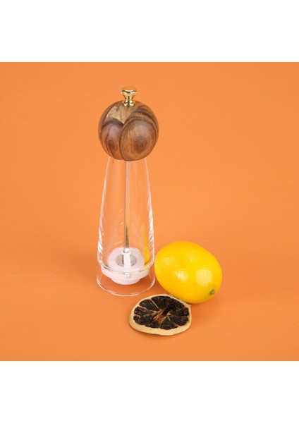 Akrilik Tuz Karabiber Öğütücü - Kahverengi / Şeffaf- 24 cm fiyatları