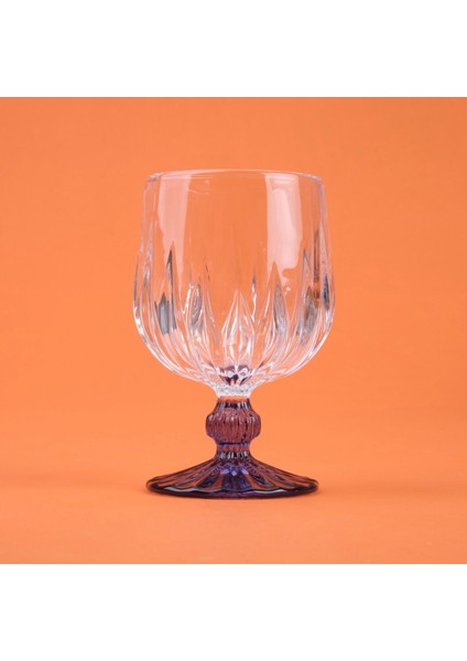 Kitchen Ayaklı Borosilikat Cam Bardak - Mavi / Şeffaf - 210 ml