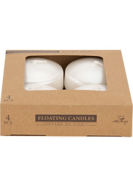 4'lü Yüzen Mum - Sedef - 5 cm fiyatları