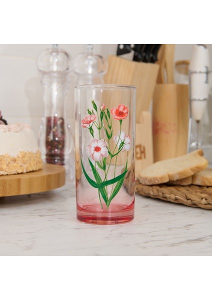 Flowers Garden Tekli Meşrubat Bardağı - Asorti - 290 ml