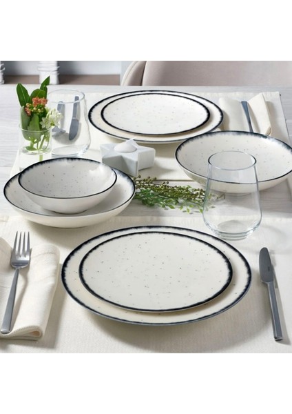 Porselen Atina 24 Parça Yemek Takımı - Bej