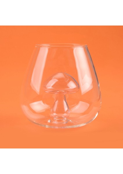 Kitchen Figürlü Borosilikat Cam Meşrubat Bardağı - Şeffaf / Pembe - 510 ml