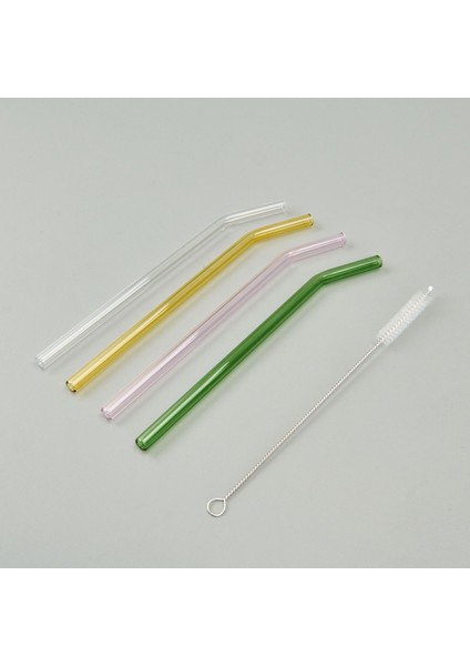 4'lü Cam Pipet ve Fırça Seti - Renkli modelleri