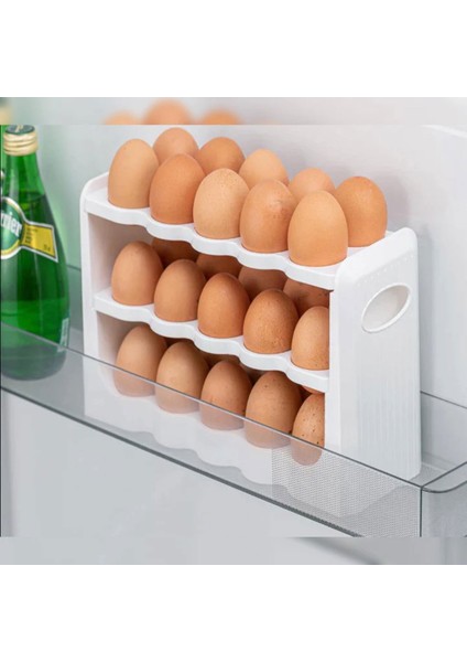 System 30 Bölmeli Yumurta Kutusu - Beyaz - 27 cm