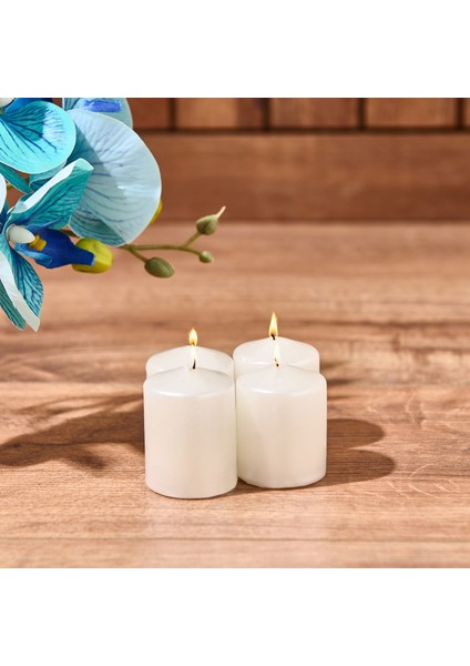 4'lü Bar Fener Mumu - Sedef- 3,8x5 cm