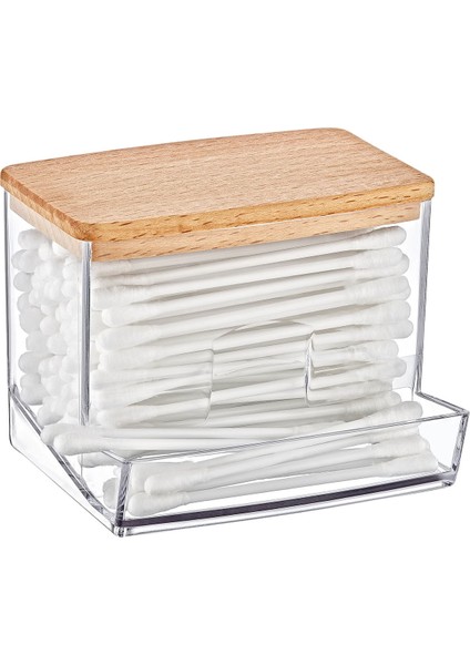 Up Ahşap Kapaklı Pamuk Organizeri
