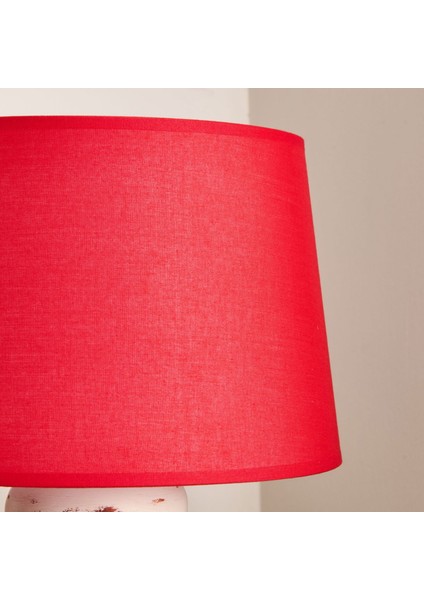 Lighting Apollon Eskitme Büyük Abajur - Kırmızı / Krem - 60 cm modelleri