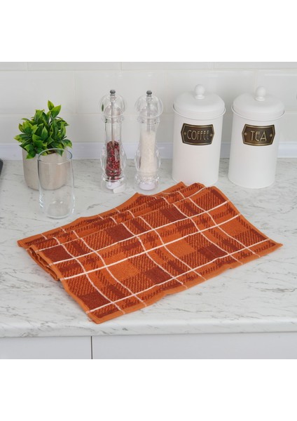Soft Plaid Mutfak Havlusu - Kiremit - 40X66 cm