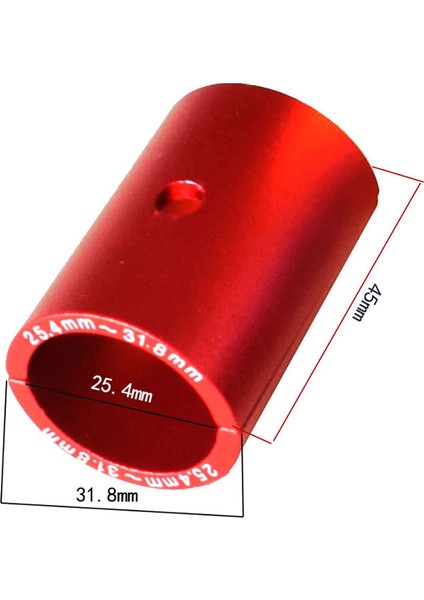 Mtb Bisiklet Gidonu Çubuğu Shim Ara Parçası Gövde Redüktörü Boyut Adaptörü Kırmızı (Yurt Dışından) fiyatları