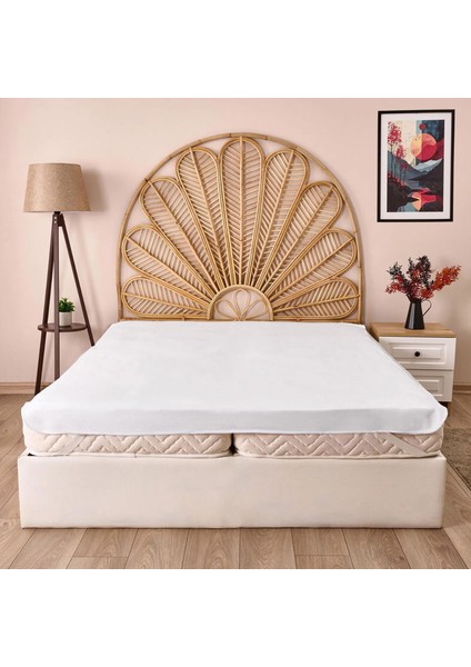 Soft Sane Basic Çift Kişilik Sıvı Geçirmez Lastikli Alez - Beyaz - 160X200 cm