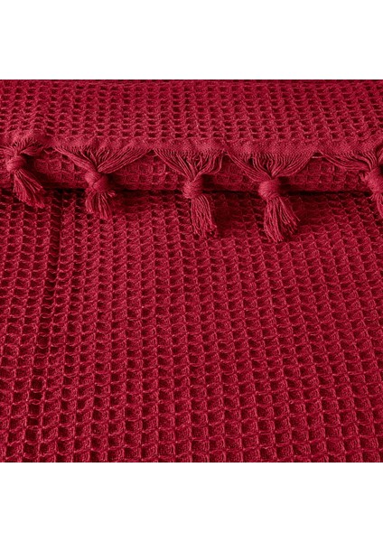 Soft Alora Çift Kişilik Yatak Örtüsü - Kırmızı - 200X230 cm fiyatları